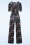 Vixen - Vienna Velvet Floral jumpsuit in blauw 4