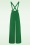 Vixen - Wide leg suspender pantalon in klaver groen 4