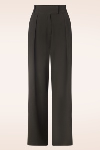 Vixen - Wide leg pantalon in bruin