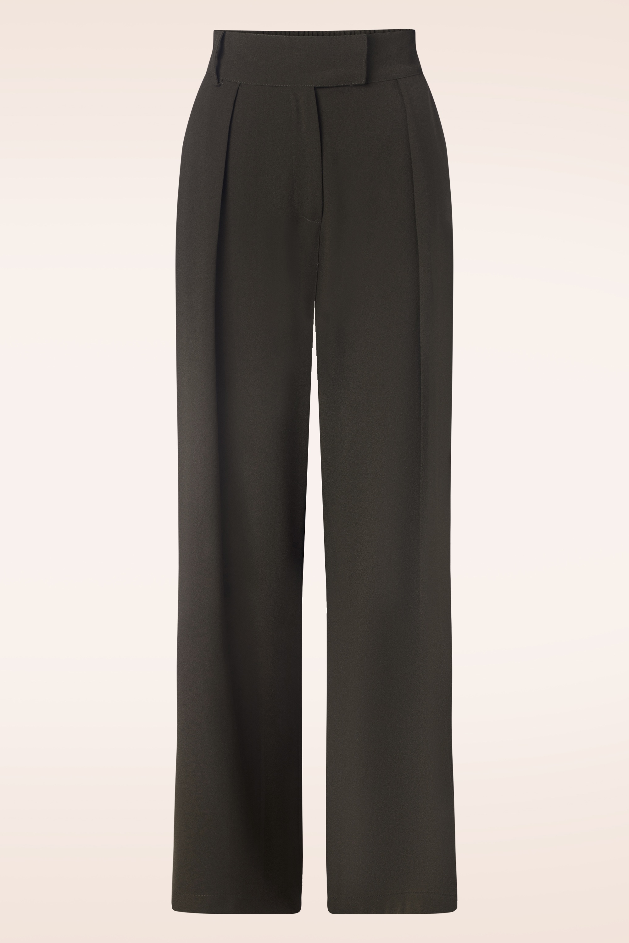 Vixen - Wide leg pantalon in bruin