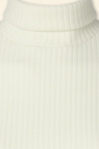 Vixen - Roll neck ribbed sweater in crème  2