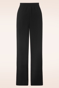 Vixen - Wide leg pantalon in zwart 4