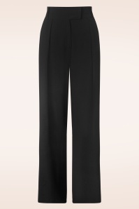 Vixen - Wide leg pantalon in zwart 2