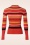 Vixen - High neck striped sweater in oranje 3