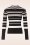 Vixen - High neck striped sweater in zwart en wit 2