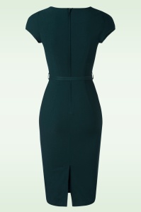 Vixen -  Square Neck Bodycon jurk in opaalgroen 3