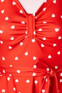 Vintage Chic for Topvintage - 50s Hannah Hearts Swing Dress in Lipstick Red 2