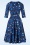 Topvintage Boutique Collection - Exclusief TopVintage ~ Eliane Wonderland Swing jurk in blauw 6