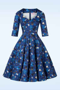 Topvintage Boutique Collection - Topvintage exclusive ~ Eliane Wonderland Swing jurk in blauw 2