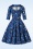 Topvintage Boutique Collection - Exclusief TopVintage ~ Eliane Wonderland Swing jurk in blauw 2