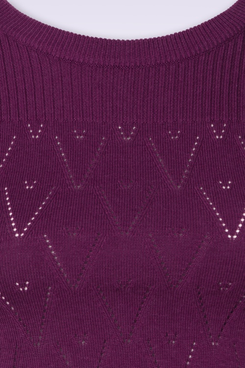 Banned Retro - Ruth jumper in magenta 2