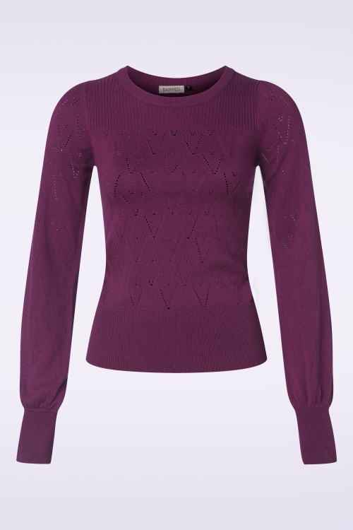 Banned Retro - Ruth jumper in magenta