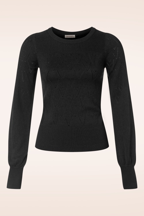 Banned Retro - Ruth jumper in zwart