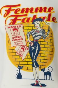 Queen Kerosin - Femme Fatale T-shirt in wit 2