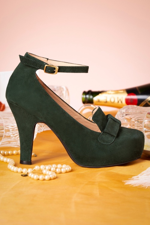 Dark green suede heels on sale