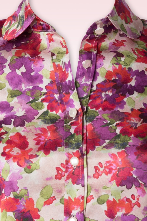 Very Cherry - Evelyn Autumn Flower blouse in multi 2