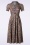 Very Cherry - Revers Art Deco midi jurk in zwart en goud