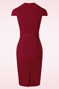 Vixen - Diamond neck bodycon jurk in rood 3