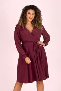 Vintage Chic for Topvintage - Ruby Swing Kleid in Wein