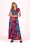 Vintage Chic for Topvintage - Rinda floral glitter maxi-jurk met in zwart