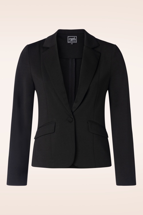 Glamour Bunny Business Babe - Diadora Travel Blazer in Black 2