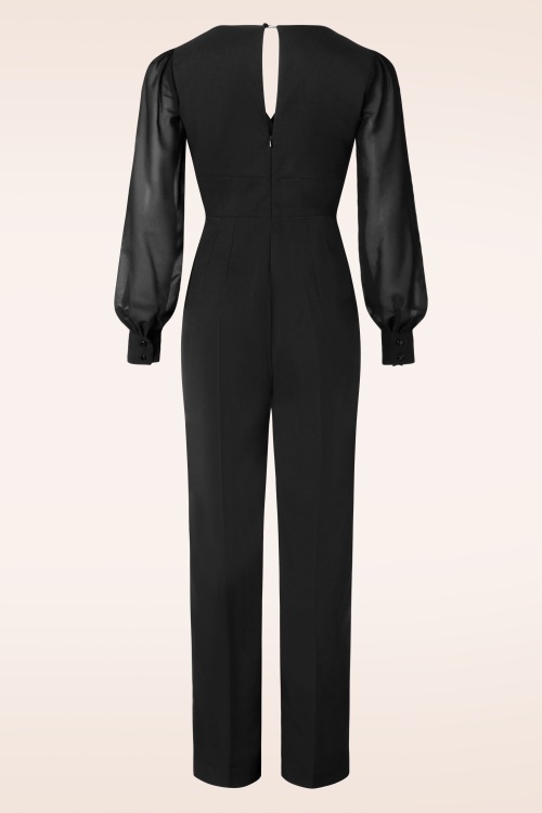 Glamour Bunny Business Babe - Sharon jumpsuit in zwart 5