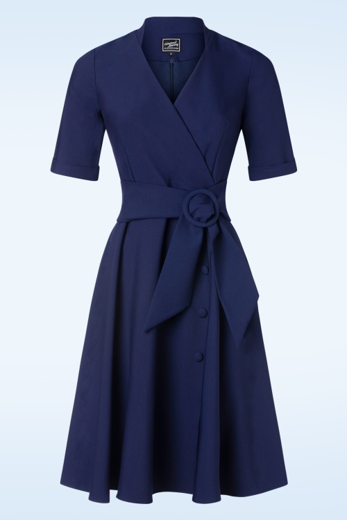 Nancy Dress in Dark Blue