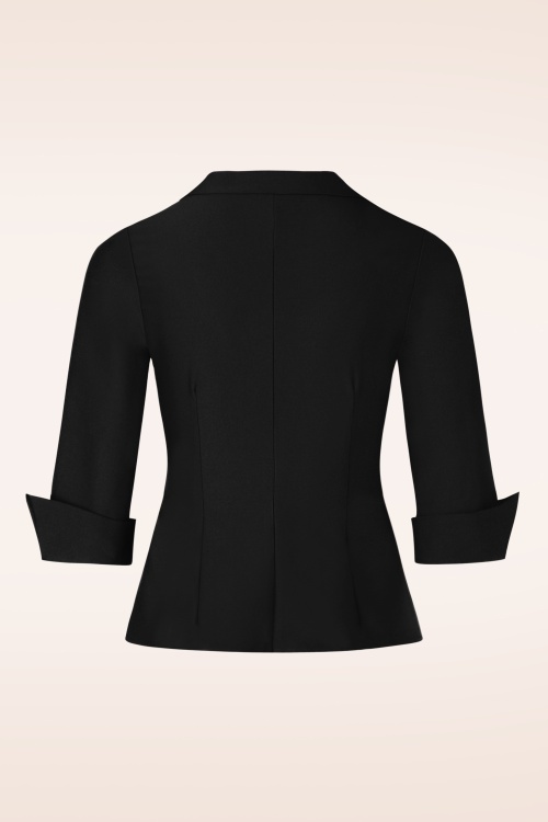 Glamour Bunny Business Babe - Dianne blouse in stijlvol zwart 5