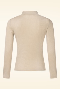 Banned Retro - Opal glitter top in beige 4