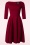 Hearts & Roses - Valerie velours swing jurk in rood