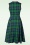 Banned Retro - Winter Check Flare swing jurk in groen 3