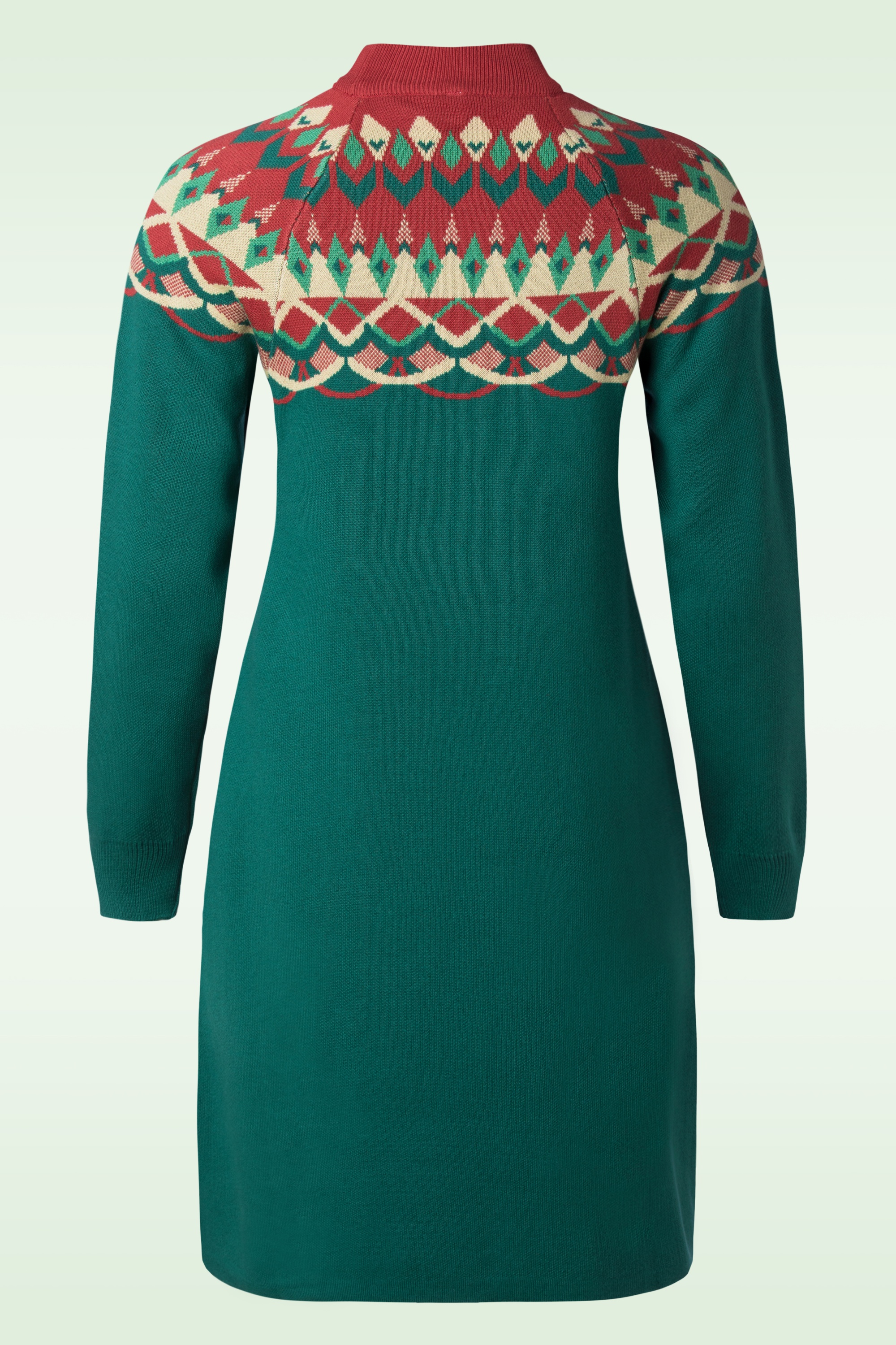 Blutsgeschwister - Scandi Woods gebreide jurk in Nostalgic Island Green 3