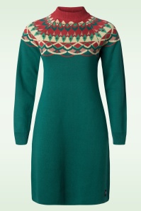 Blutsgeschwister - Scandi Woods gebreide jurk in Nostalgic Island Green