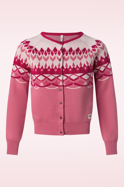 Blutsgeschwister - Happy Heritage cardigan in Nostalgic Island Pink