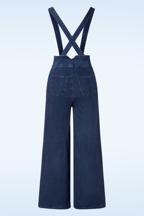 Banned Retro - Denim Day broek in denim blauw 3