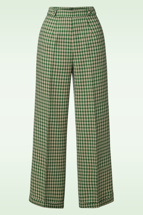 Banned Retro - Ruby Check pantalon in groen