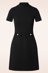 Vintage Chic for Topvintage - Topvintage exclusive ~ Tammy a-lijn jurk in zwart