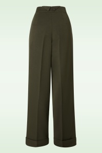 Banned Retro - Mindy Hide Away-broek in olijfgroen 4