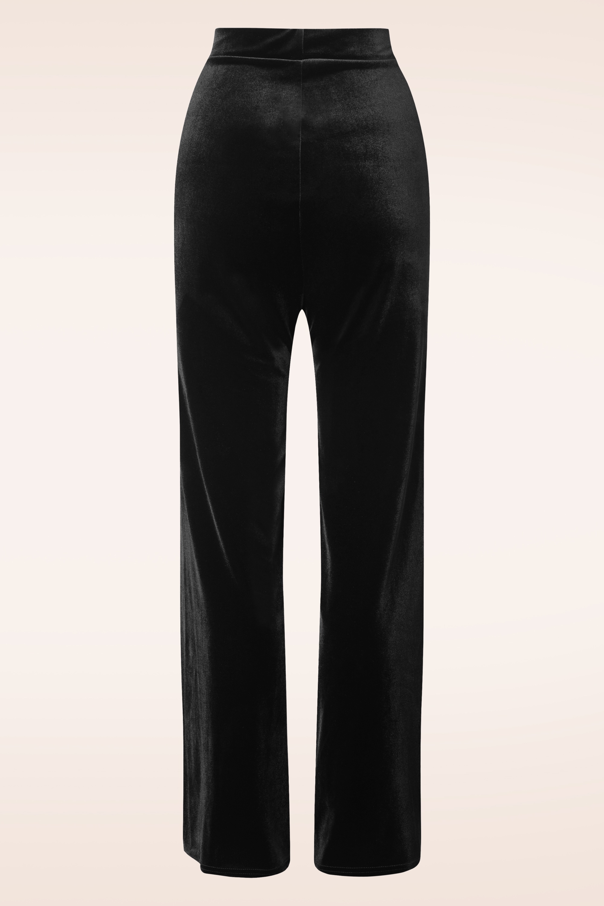 Vintage Chic for Topvintage - Cozy Velvet pantalon in zwart 3