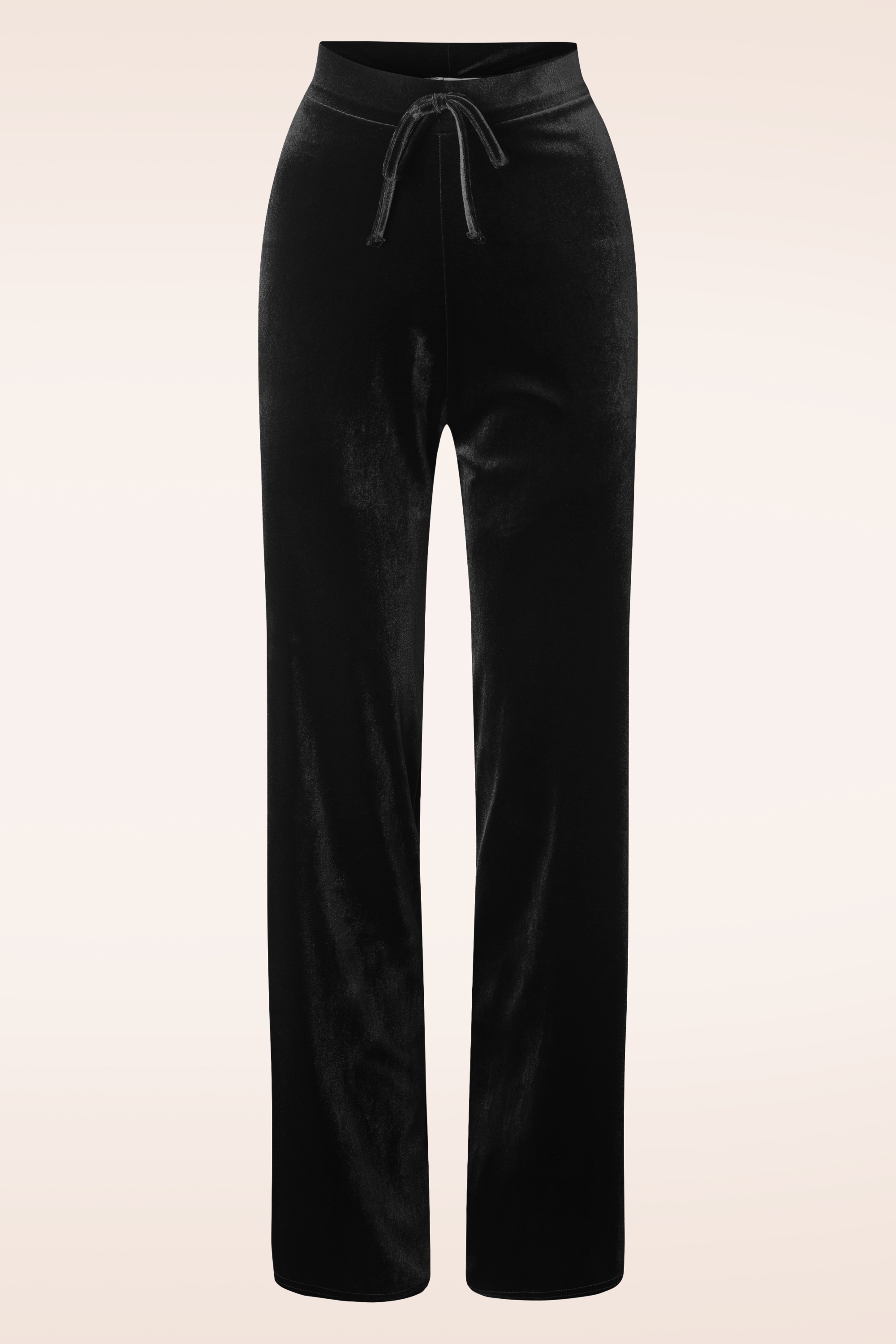 Vintage Chic for Topvintage - Cozy Velvet pantalon in zwart