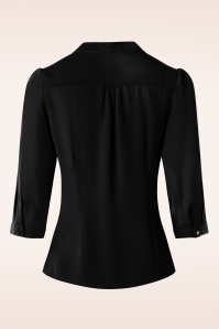 Banned Retro - Perfect Bow blouse in zwart 3