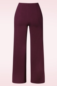 Surkana - Emilia pantalon met hoge taille in merlot 3