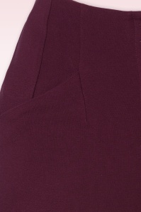 Surkana - Emilia pantalon met hoge taille in merlot 2