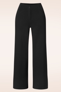 Surkana - Emilia pantalon met hoge taille in zwart