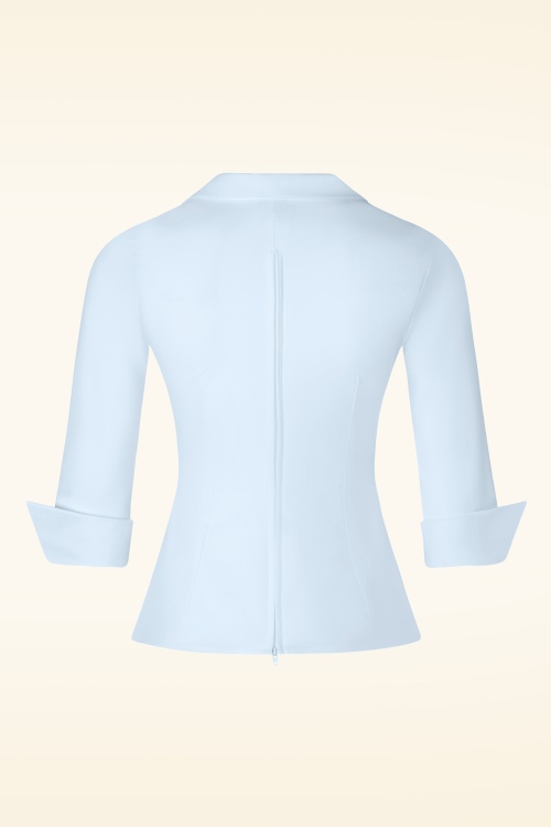 Glamour Bunny Business Babe - Dianne blouse in Horizonblauw 6