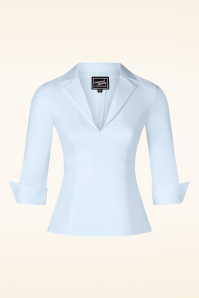 Glamour Bunny Business Babe - Dianne blouse in Horizonblauw 2