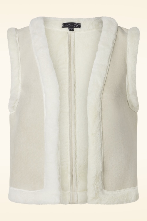 Smashed Lemon - Nola Waistcoat Gilet in zand 2