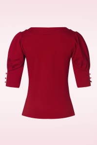 Vixen - Bow jersey top in rood 3