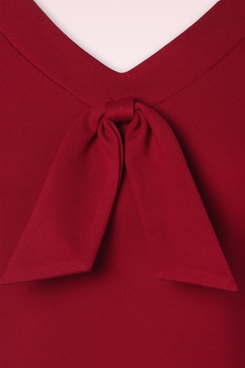 Vixen - Bow jersey top in rood 2