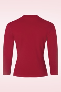 Vixen - Sweetheart jersey top in rood 4